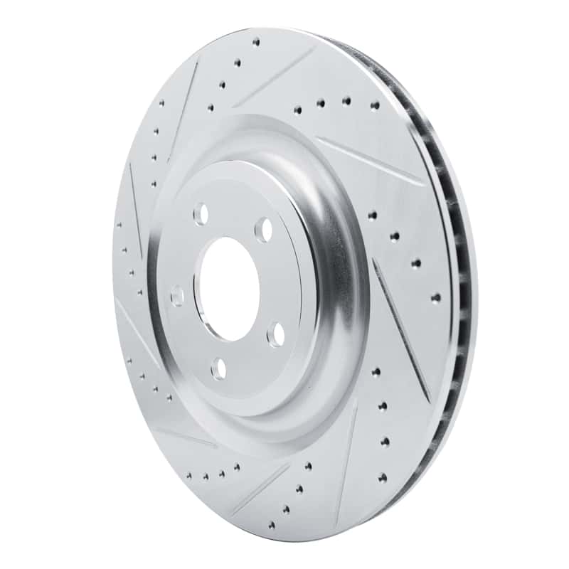 R1 Concepts — R1 20-25 Ford Police Interceptor Utility Rear Left Drilled & Slotted Silver Brake Rotor
R1 Brake Rotor Drill - view 2