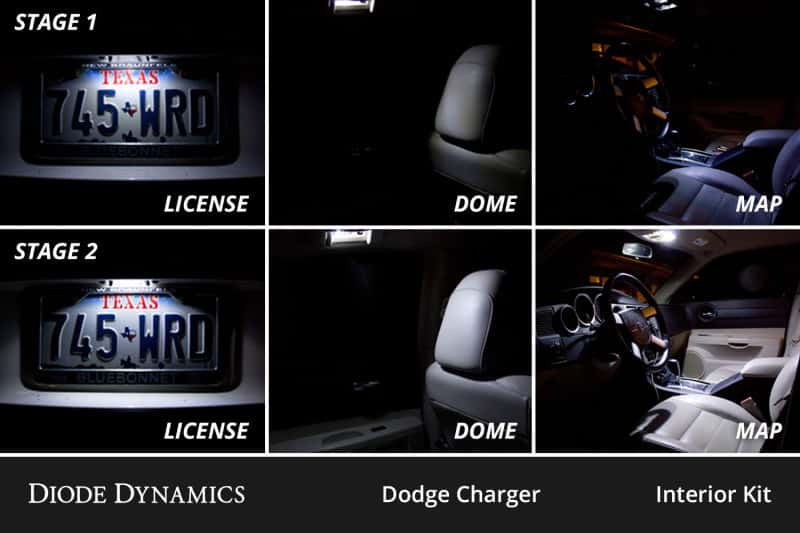 Diode Dynamics — Diode Dynamics 06-10 Dodge Charger Interior LED Kit Cool White Stage 2 - view 4