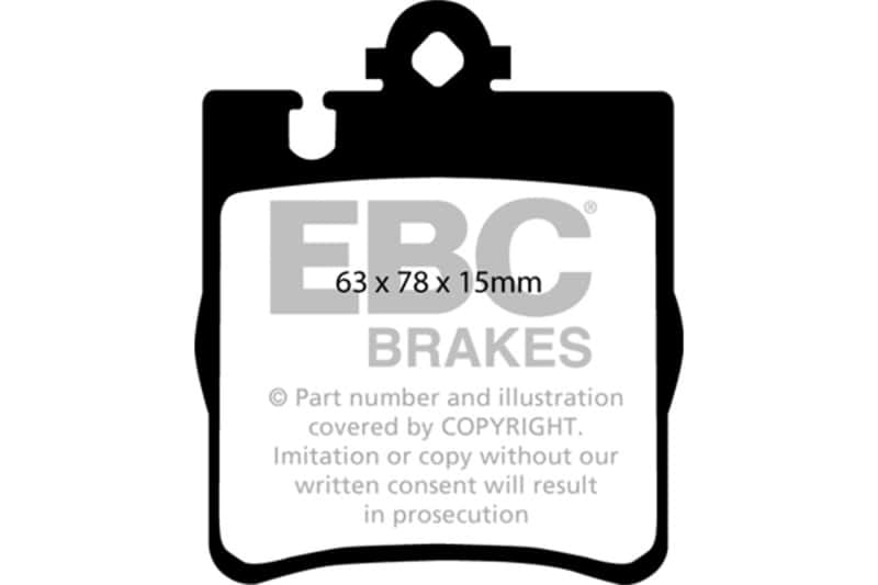 EBC — EBC 03 Mercedes-Benz C230 (W203) 2.3 Sport Ultimax2 Rear Brake Pads
Disc Brake Pad - view 1