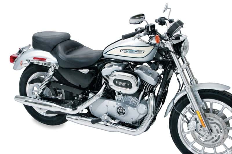 Mustang Motorcycle — Mustang 04-21 Harley Sportster 4.5 Wide Touring Solo Seat w/Driver Backrest - Black - view 1
