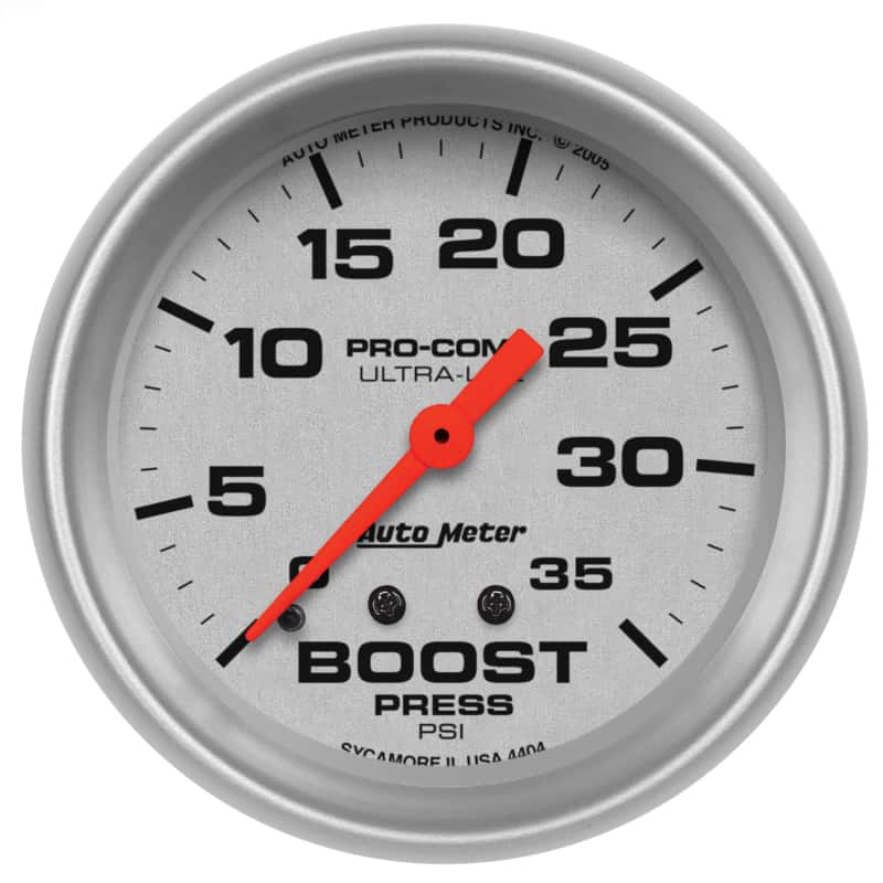 AutoMeter — Autometer Ultra-Lite 2 5/8in Mechanical Boost Gauge
2-5/8" BOOST, 0-35 P - view 1