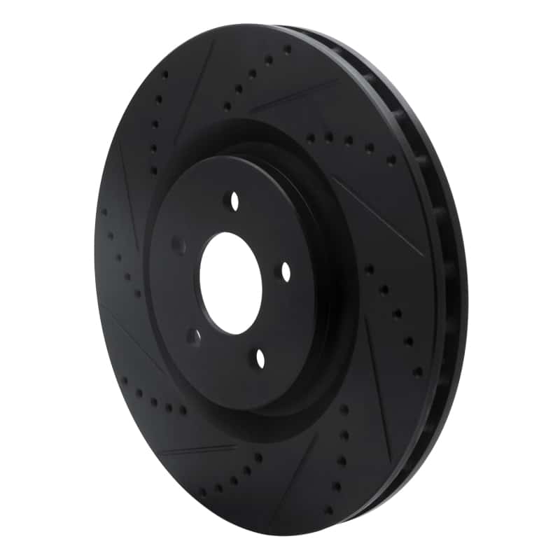 R1 Concepts — R1 07-14 Ford Mustang Front Left Drilled & Slotted Black Brake Rotor
R1 Brake Rotor Drill - view 2