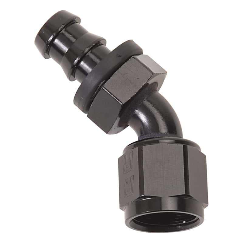 Russell — Russell Performance -4 AN Twist-Lok 45 Degree Hose End (Black)
Hose Fitting - view 2