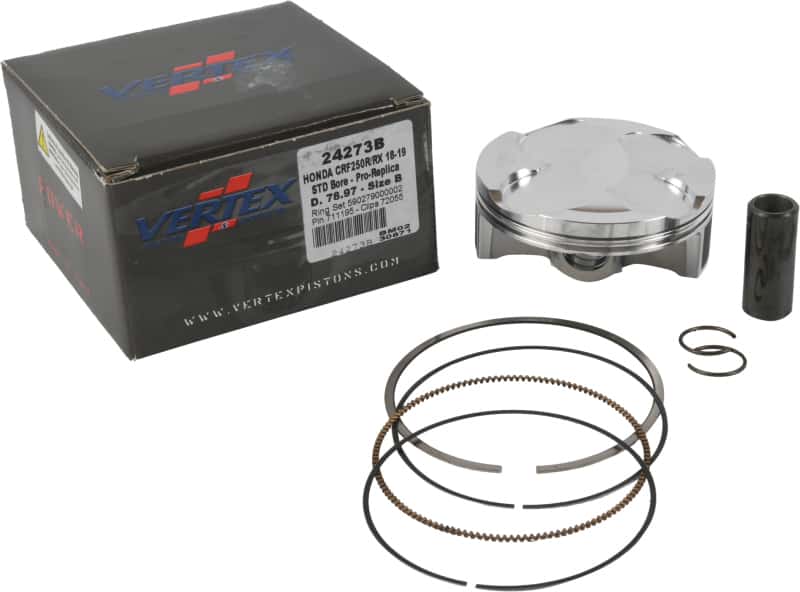 Vertex Pistons — Vertex Piston 18-19 Honda CRF 250 R 250cc Forged Replica Piston Kit - view 3
