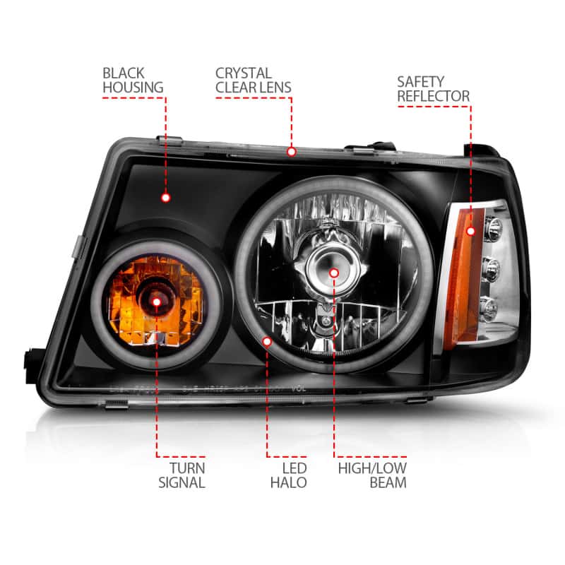 ANZO — ANZO 2001-2011 Ford Ranger Projector Headlights w/ Halo Black (CCFL) 1 pc
Head Light Set
HdLtSet - view 11