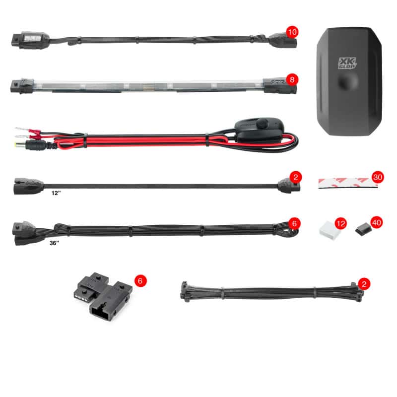 XKGLOW — XK Glow Strip Million Color XKCHROME Smartphone App ATV/Motorcycle LED Light Kit 10XPod + 8X10In - view 1