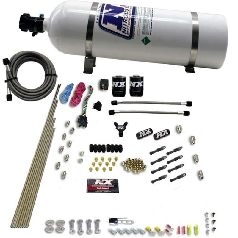 Nitrous Express — Nitrous Express 8 Cyl Dry Direct Port 2 Solenoids Nitrous Kit (200-600HP) w/15lb Bottle
Injection System Kit
N2OSys - view 1