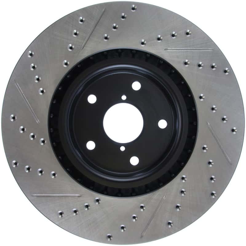 Stoptech — StopTech 05-10 Subaru Impreza WRX/STi Slotted & Drilled Left Front Rotor
Disc Brake Rotor
Slot/Drill Rotor - view 3
