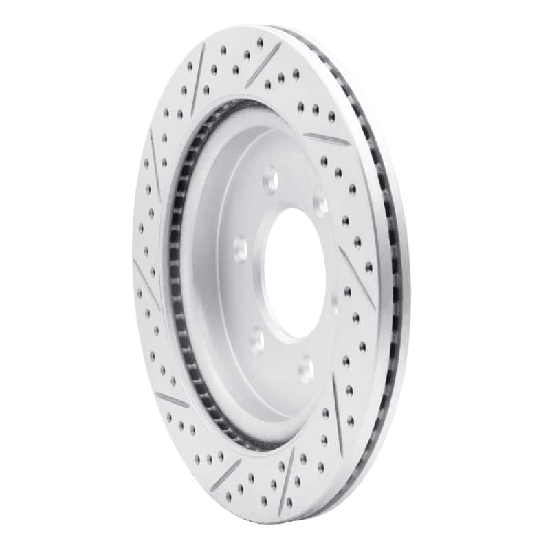 R1 Concepts — R1 18-21 Ford Expedition Rear Right Drilled & Slotted Geo-Carbon Rotor - view 4
