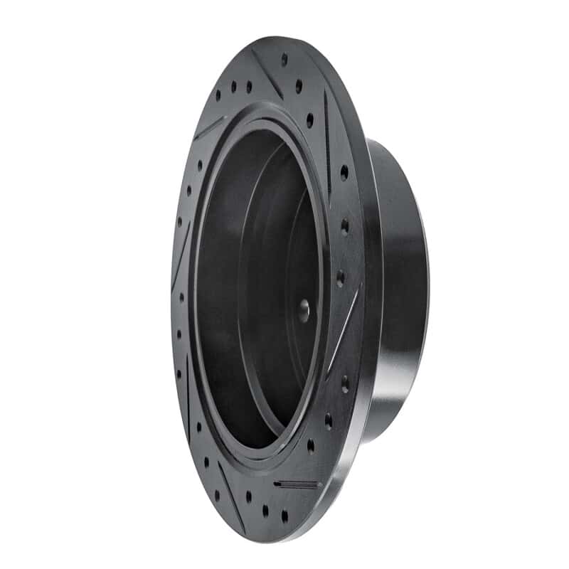 R1 Concepts — R1 81-86 BMW 735I Rear Left Drilled & Slotted Black Brake Rotor
R1 Brake Rotor Drill - view 4