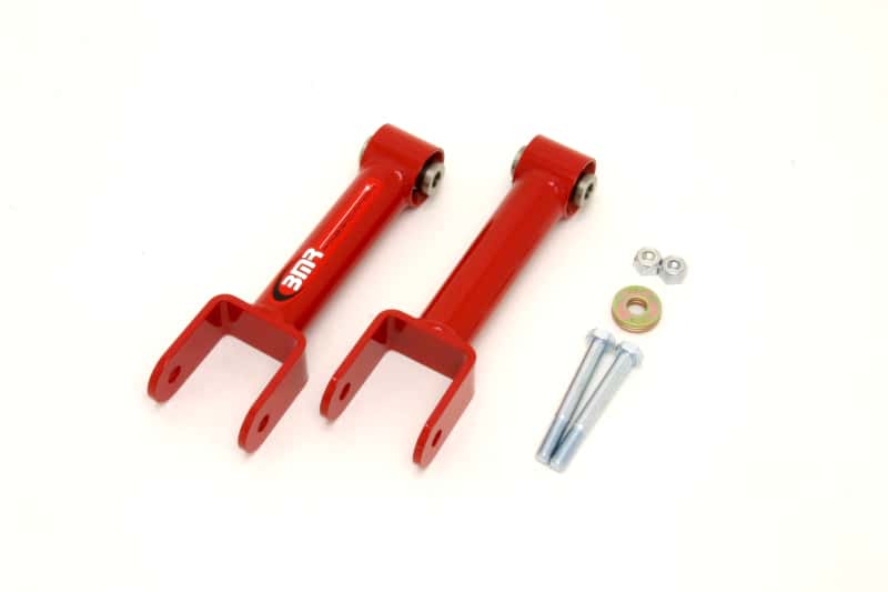 BMR Suspension — BMR 79-04 Fox Mustang Upper Control Arms Non-Adj. w/ Spherical Bearings - Red
Upper Control Arms - view 1