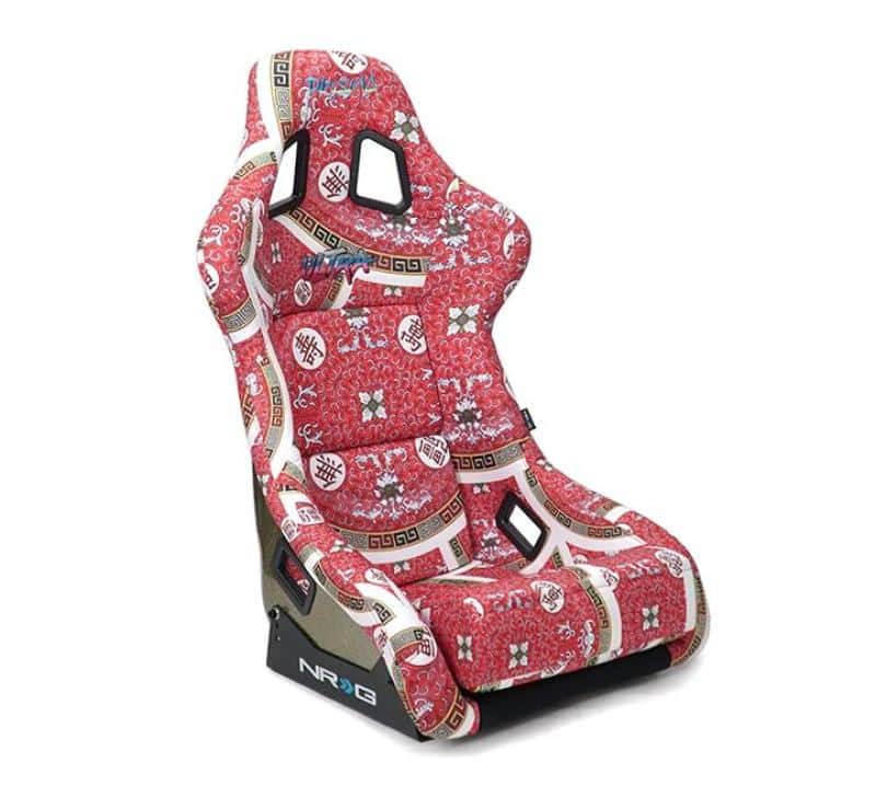 NRG — NRG FRP Bucket Seat PRISMA Oriental Longivity Plate Edition W/ Gold Pearlized Back - Large - view 3