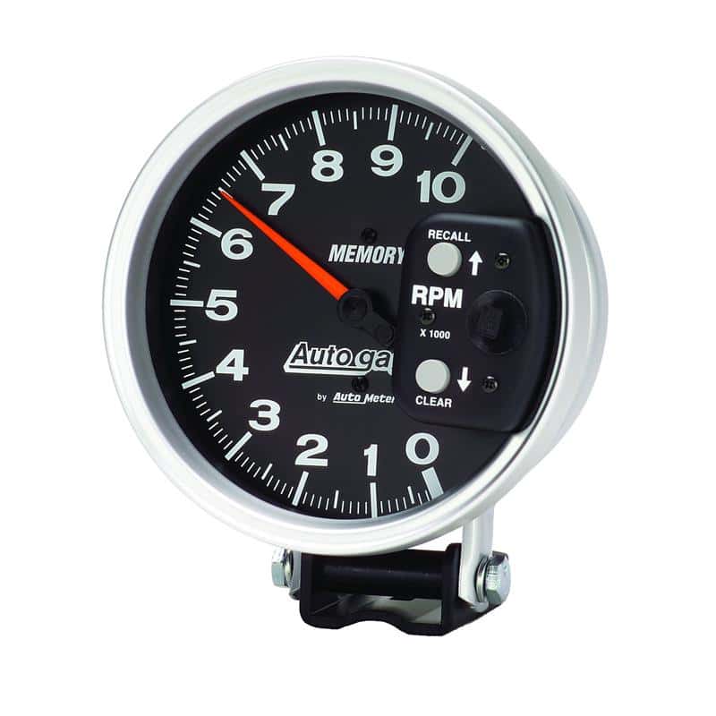 AutoMeter — Autometer 5 inch 10,000 RPM w/ Peak Memory Pedestal Tachometer Auto Gauge - Black
GA 5" 10KRPM MEM AG - view 1