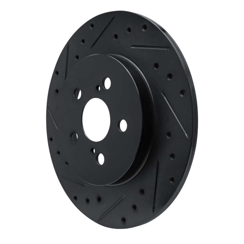 R1 Concepts — R1 11-17 Lexus CT200H Rear Left Drilled & Slotted Black Brake Rotor
R1 Brake Rotor Drill - view 2