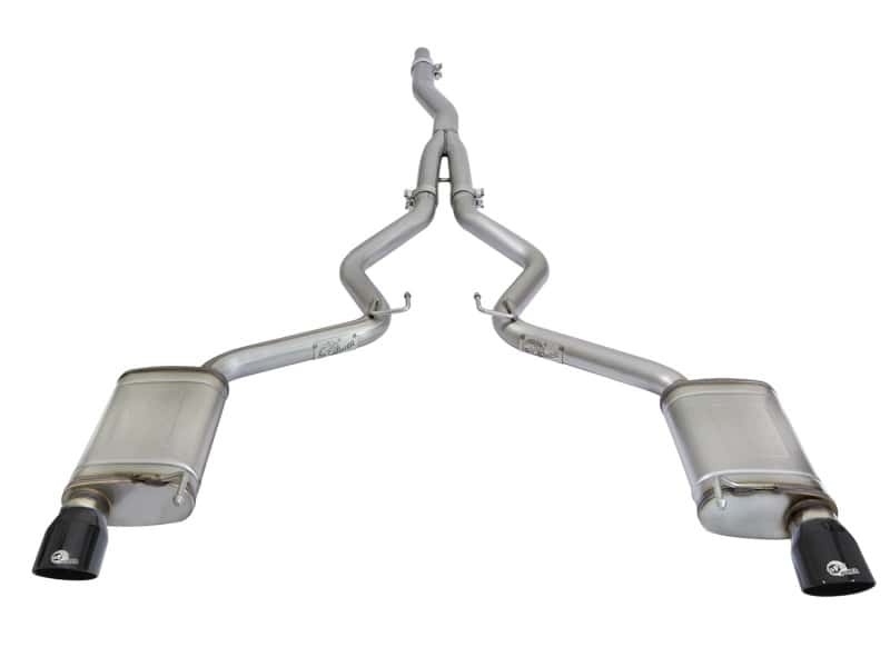 aFe — aFe MACHForce XP Exhausts Cat-Back SS-304 EXH w/ Black Tips 15-16 Ford Mustang EcoBoost 2.3L (t)
Cat-Back Exhaust - view 2