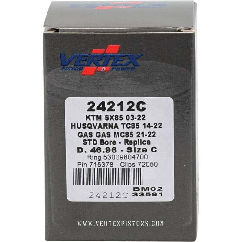 Vertex Pistons — Vertex Pistons 03-24 85 SX/13-24 85 SX BW/13-14 85 SXS Cast Replica Piston Kit - view 4