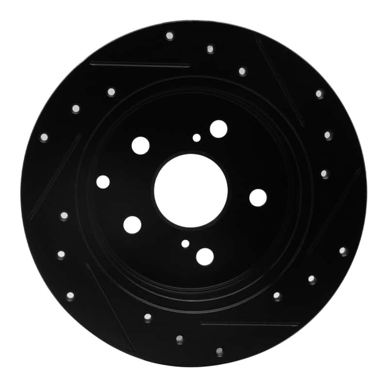 R1 Concepts — R1 06-18 Lexus HS250H Rear Left Drilled & Slotted Black Brake Rotor
R1 Brake Rotor Drill - view 5