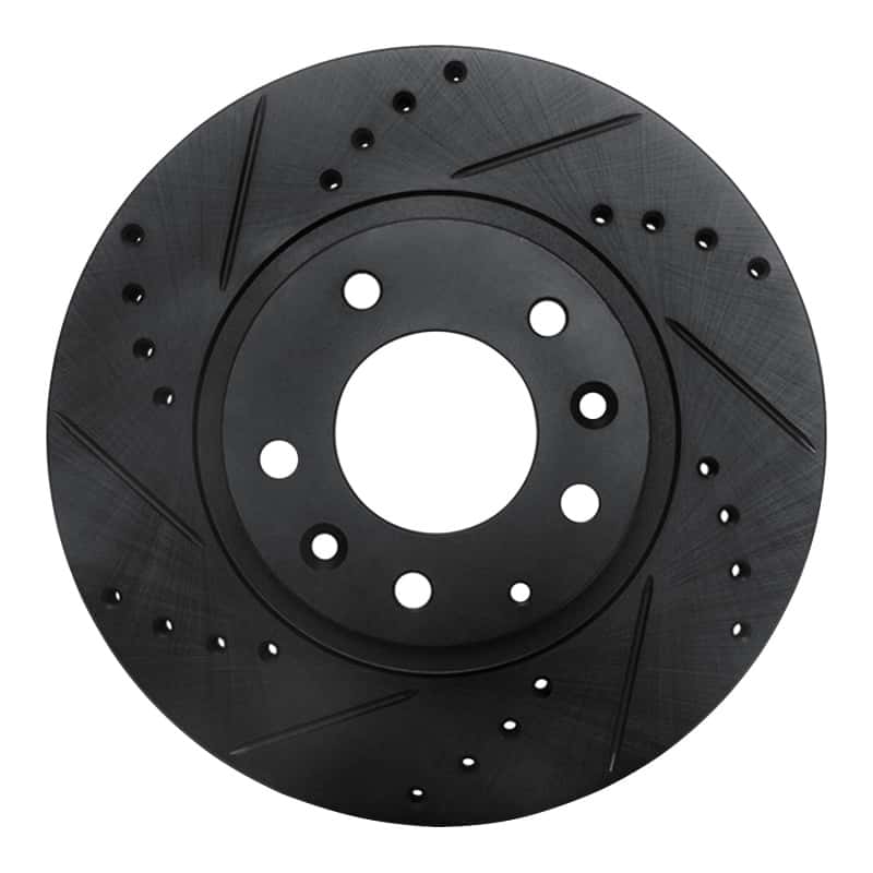 R1 Concepts — R1 06-15 Mazda MX-5 Miata Front Left Drilled & Slotted Black Brake Rotor
R1 Brake Rotor Drill - view 1