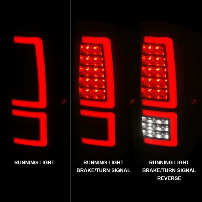 ANZO — ANZO 2014-2021 Toyota Tundra LED Taillights Black Housing/Clear Lens - view 3