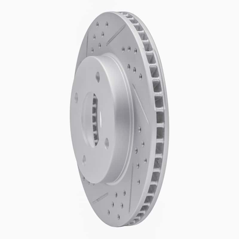 R1 Concepts — R1 07-17 Nissan Versa Front Left Drilled & Slotted Geo-Carbon Rotor - view 2