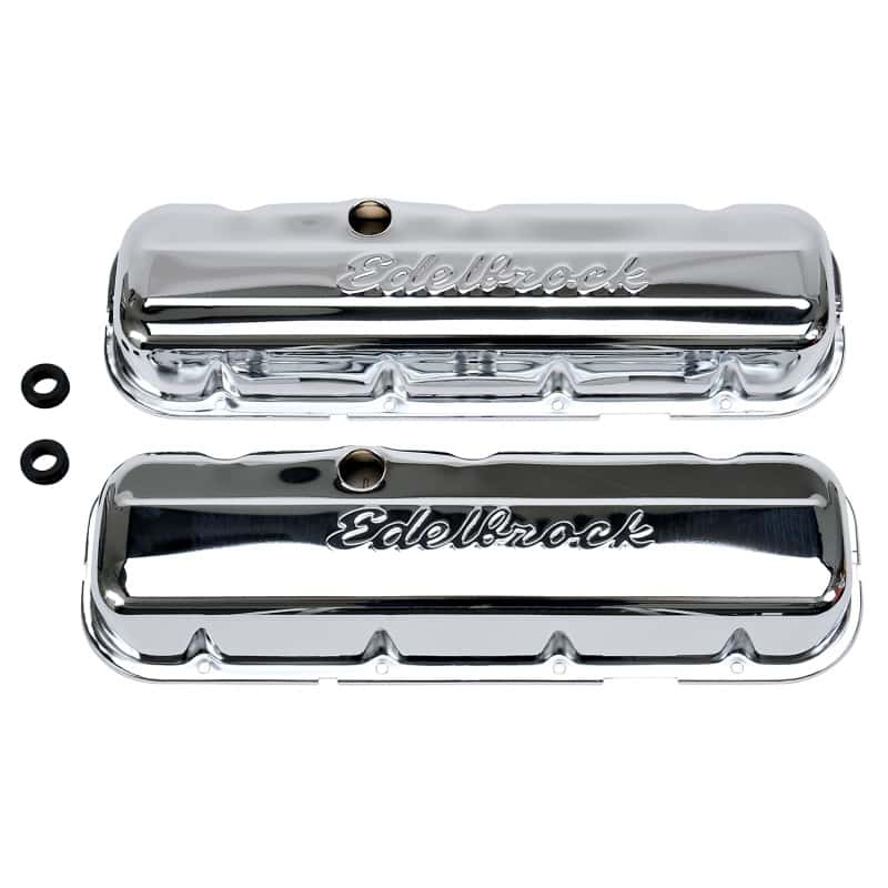 Edelbrock — Edelbrock Valve Cover Signature Series Chevrolet 1965 and Later 396-502 V8 Low Chrome
CHROME/PRO-FLO - view 2