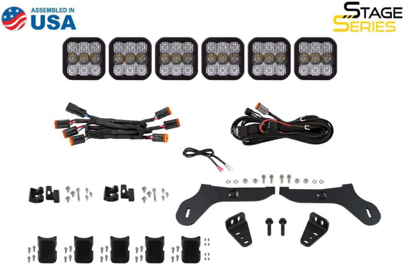 Diode Dynamics — Diode Dynamics 17-20 Ford Raptor SS5 Grille CrossLink Lightbar Kit - Pro White Combo - view 9