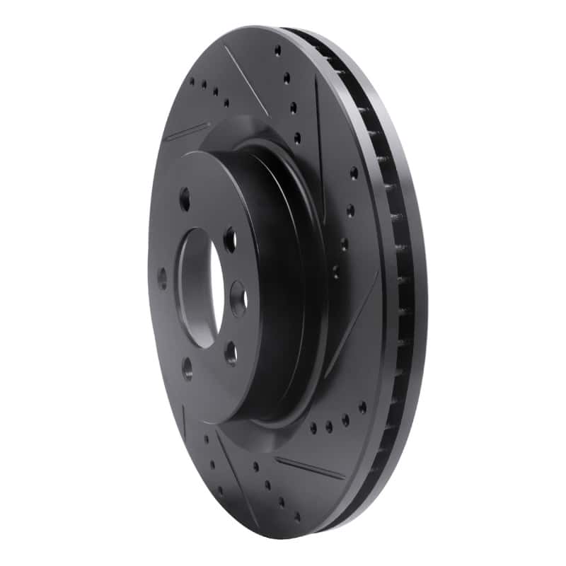 R1 Concepts — R1 05-09 Land Rover LR3 Front Right Drilled & Slotted Black Brake Rotor
R1 Brake Rotor Drill - view 2