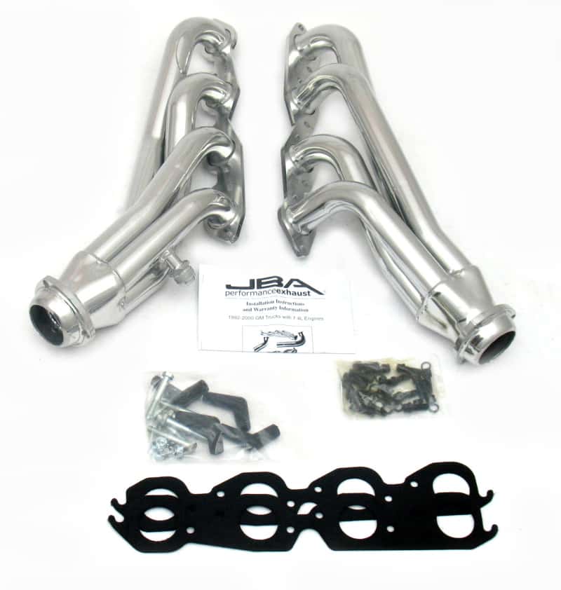 JBA — JBA 96-00 GM Truck 7.4L Vortec w/o A.I.R. 1-3/4in Primary Silver Ctd Cat4Ward Header
Exhaust Header - view 1