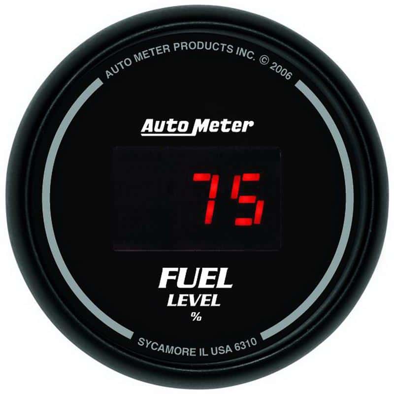 AutoMeter — Autometer 52mm Black Digital Programmable Empty-Full Fuel Level Gauge
2-1/16" FUEL LEVEL, - view 2