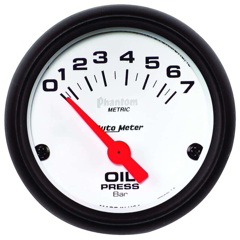AutoMeter — Autometer Phantom 2-1/16in 0-7 BAR Electric Oil Pressure Gauge
2" OIL PRESS, 0-7 BA - view 2