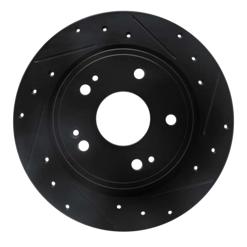 R1 Concepts — R1 2016-2025 Honda HR-V Rear Right Drilled & Slotted Black Brake Rotor
R1 Brake Rotor Drill - view 1