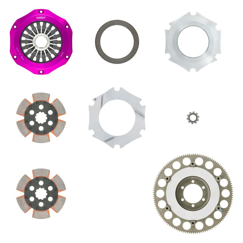 Exedy — Exedy 1993-1995 Mazda RX-7 R2 Hyper Compe-R Twin Cerametallic Clutch Rigid Center Disc Pull Type
Hyper Compe Series - view 3
