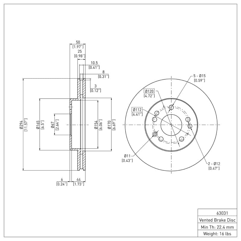 DFC — DFC 90-95 Mercedes-Benz 300E Front Brake Rotor
DFC Brake Rotor - view 6