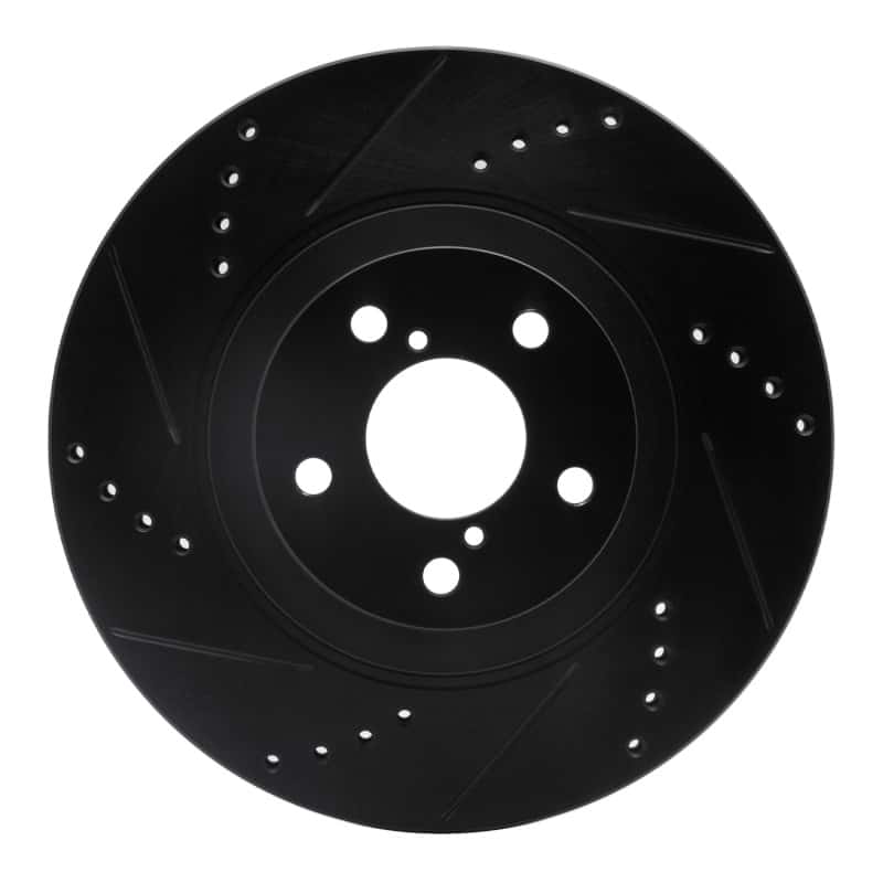 R1 Concepts — R1 04-25 Scion FR-S Front Left Drilled & Slotted Black Brake Rotor
R1 Brake Rotor Drill - view 1