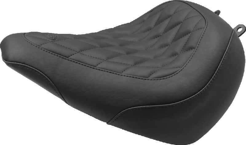 Mustang Motorcycle — Mustang 18-21 Harley Street Bob Wide Tripper Passenger Seat Diamond Stitch - Black - view 1