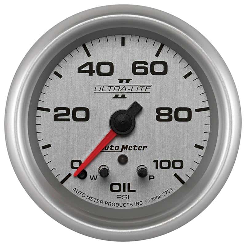 AutoMeter — AutoMeter Gauge Oil Press 2-5/8in. 100PSI Stepper Motor W/ Peak & Warn Ultra-Lite II
2-5/8" OIL PRESS, 0- - view 1