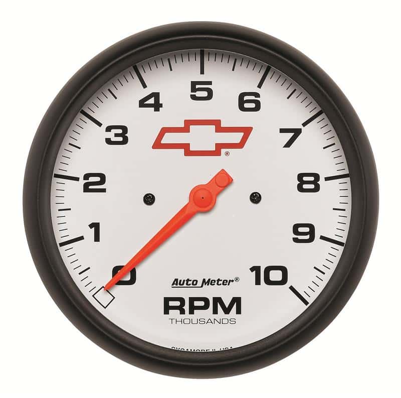 AutoMeter — Autometer GM Bowtie White 5in 10000 RPM In-Dash Electronic Tachometer
5" TACH, 10,000 RPM, - view 2