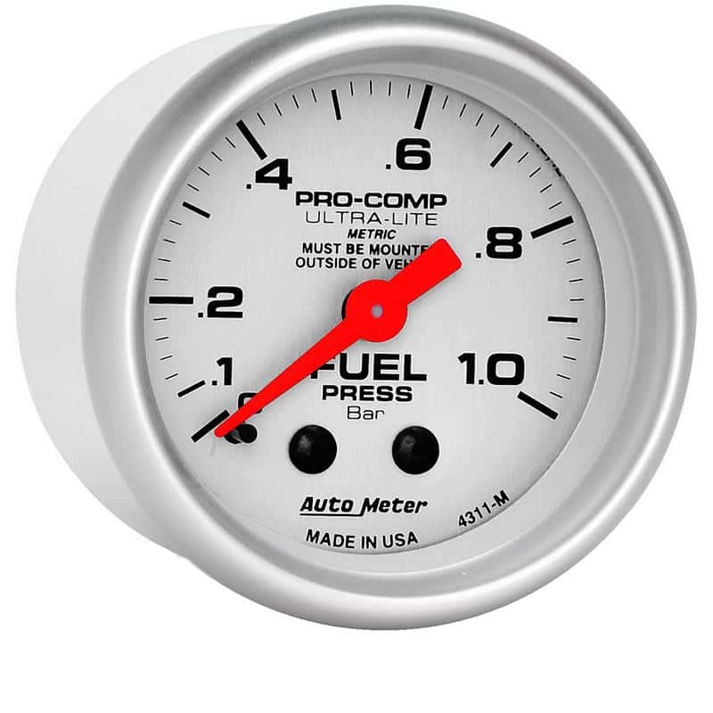 AutoMeter — Autometer Ultra-Lite 52mm 0-1.0 Bar Mechanical Fuel Pressure Gauge
2" FUEL PRESS, 0-1.0 - view 4