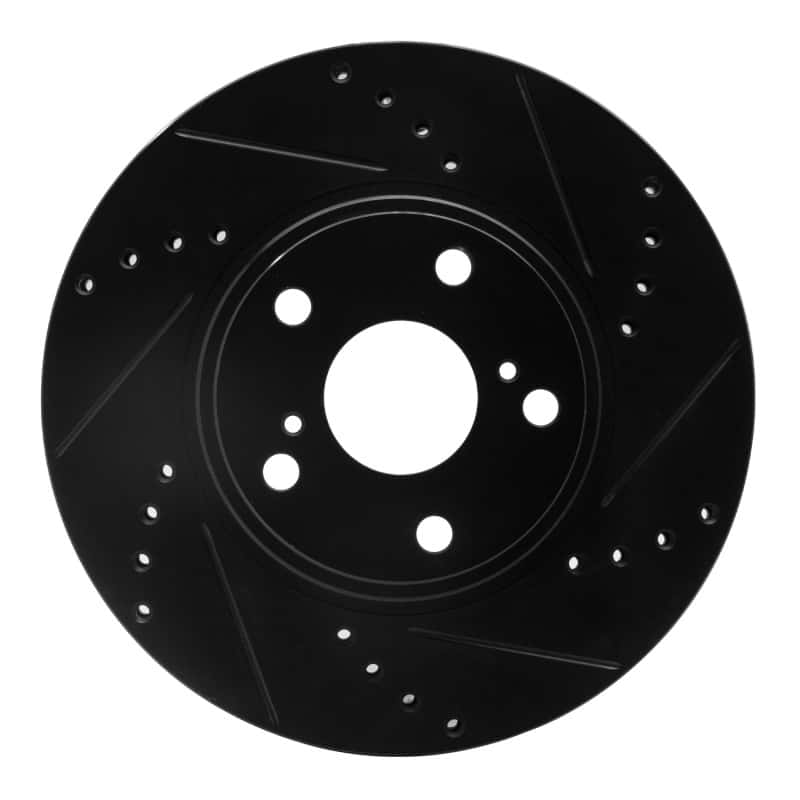 R1 Concepts — R1 99-07 Lexus ES300 Front Right Drilled & Slotted Black Brake Rotor
R1 Brake Rotor Drill - view 1