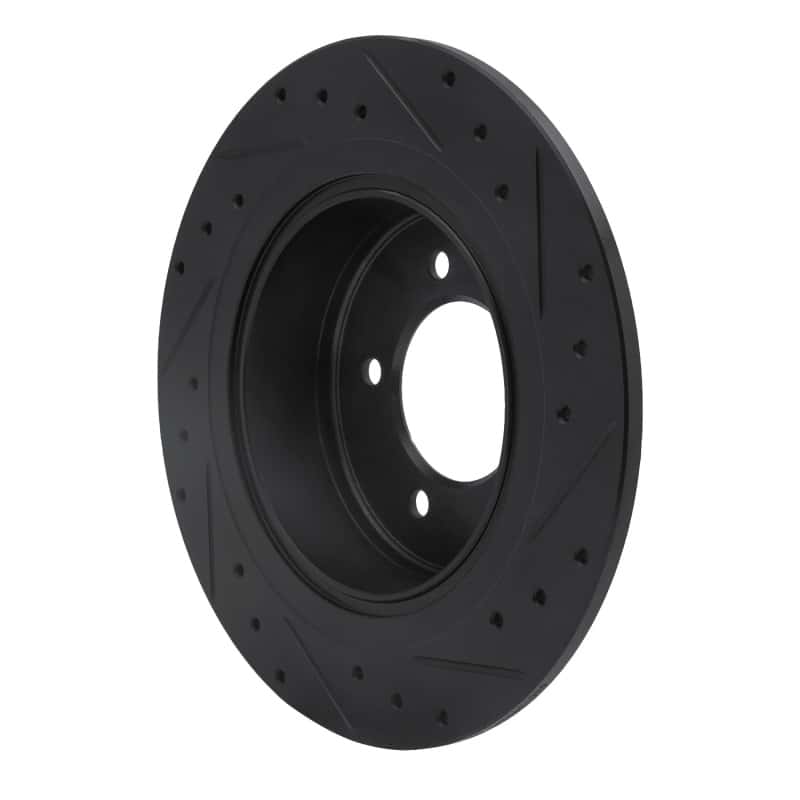 R1 Concepts — R1 07-17 Chrysler 200 Rear Left Drilled & Slotted Black Brake Rotor
R1 Brake Rotor Drill - view 4
