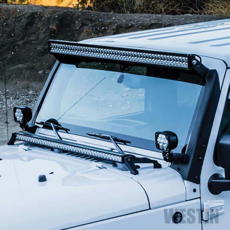 Westin — Westin/Snyper 07-17 Jeep Wrangler Snyper Pillar LED Light Mount - Textured Black
LED Light Bar Mount - view 5