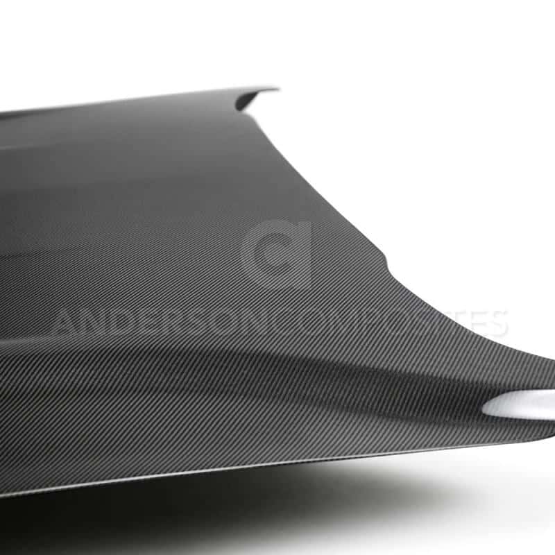 Anderson Composites — Anderson Composites 18-20 Ford Mustang Double Sided Type-OE Carbon Fiber Hood - view 5