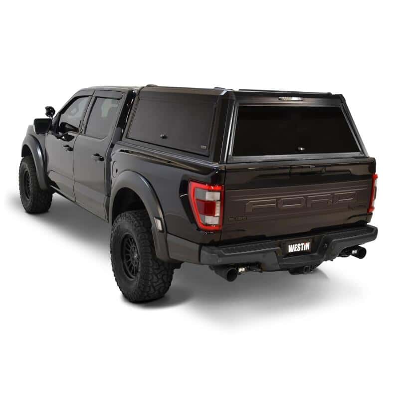 Westin — Westin EXP Truck Cap COMPLETE KIT A + BS (21-25 Ford F-150/Lightning/Raptor CC 5.5ft. Bed) - Black - view 8