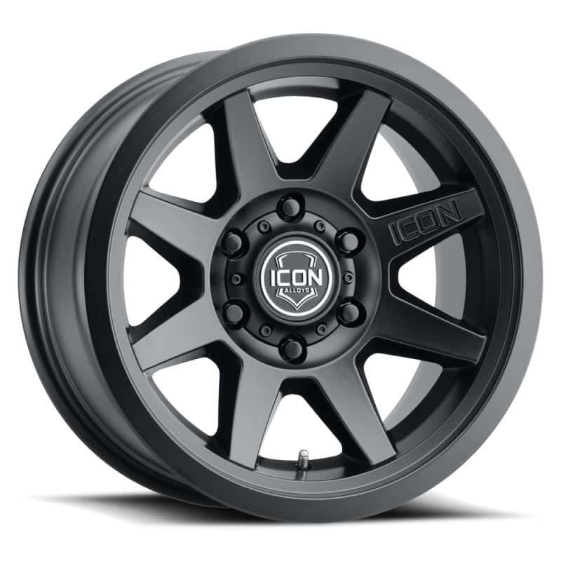 ICON — ICON Rebound 17x8.5 6x5.5 0mm Offset 4.75in BS 106.1mm Bore Satin Black Wheel
REBOUND SLX WHEEL - view 1