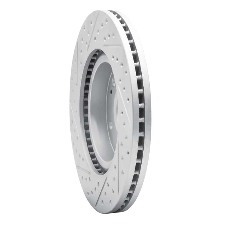 R1 Concepts — R1 04-12 Mitsubishi Eclipse Front Right Drilled & Slotted Geo-Carbon Rotor - view 4