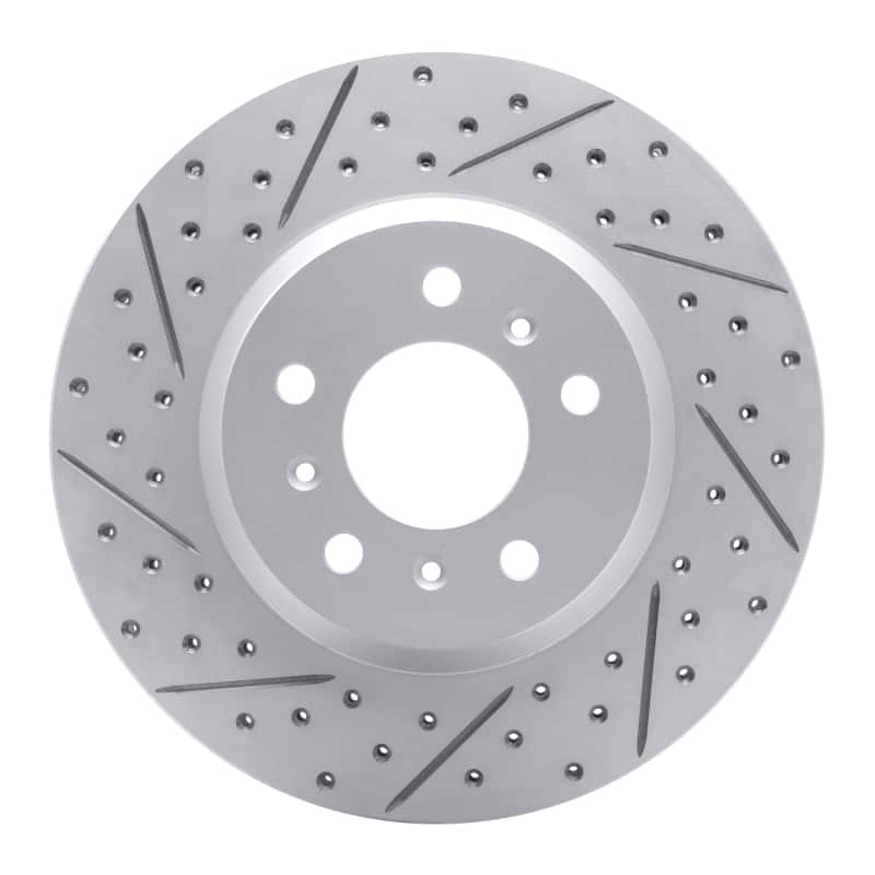 R1 Concepts — R1 06-16 Buick Lucerne Front Left Drilled & Slotted Geo-Carbon Rotor - view 1