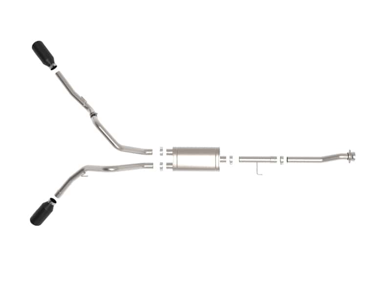 aFe — aFe Vulcan 3in 304 SS Cat-Back Exhaust 2021 Ford F-150 V6 2.7L/3.5L (tt)/V8 5.0L w/ Black Tips
Cat-Back Exhaust - view 4
