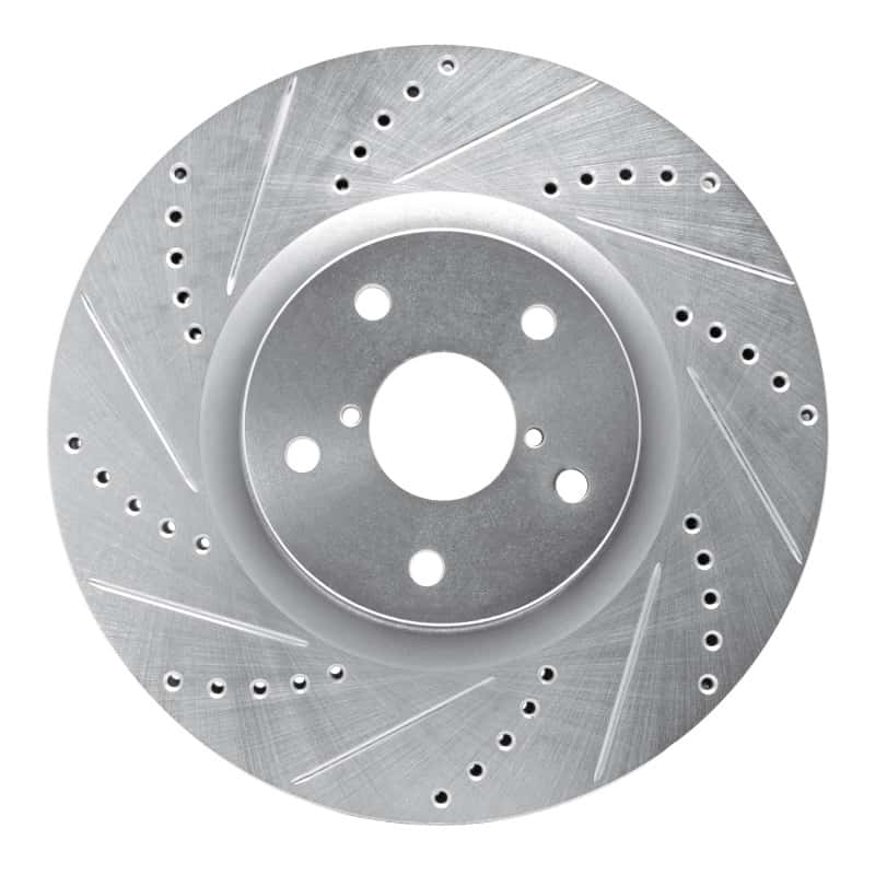 R1 Concepts — R1 05-20 Subaru Impreza Front Left Drilled & Slotted Silver Brake Rotor
R1 Brake Rotor Drill - view 1