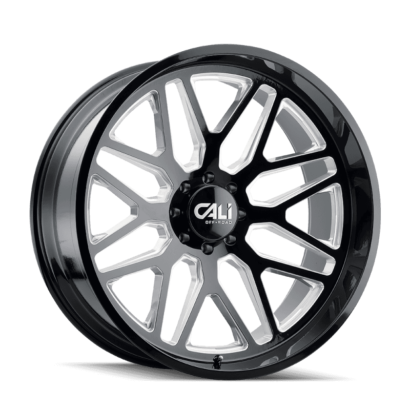 Cali Off-Road — Cali Off-Road 9115 Invader 24x14 / 8x170 BP / -76mm Offset / 125.2mm Hub Gloss Black Milled Wheel
9115 - view 1