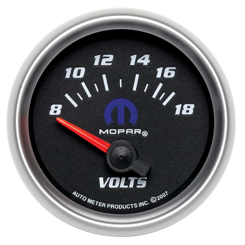 AutoMeter — Autometer Mopar 52.4mm SSE 8-18 Volts Voltmeter Gauge
MOPAR #77060051, 2-1 - view 1